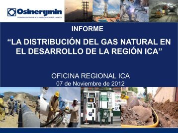 la distribución del gas natural en el desarrollo de la región ica