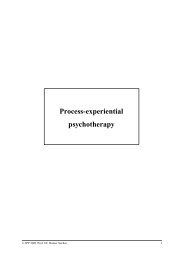 Process-experiential psychotherapy