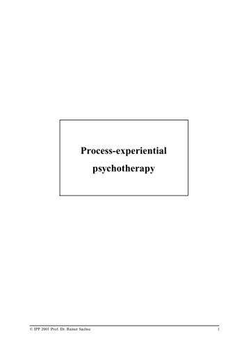 Process-experiential psychotherapy