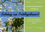 Einladung zum FrÃ¼hlingskonzert - Trachtenmusikkapelle Zederhaus