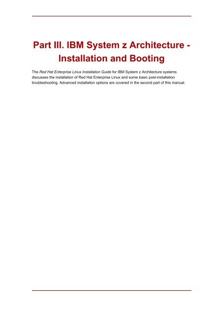 Red Hat Enterprise Linux Installation Guide 5.2 - linux.meuhobby.com