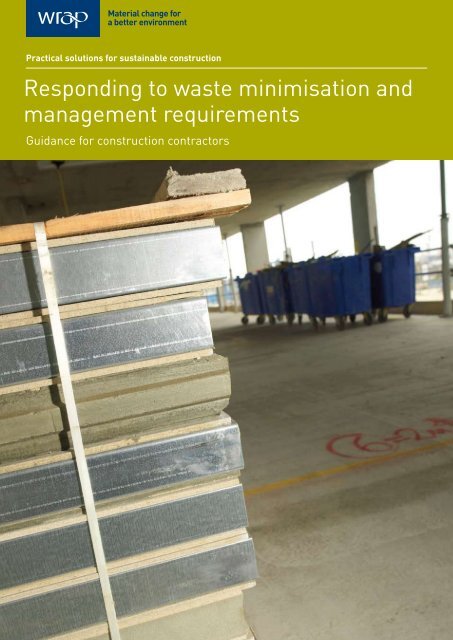 Responding to waste minimisation and management ... - Wrap