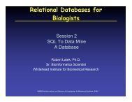 slide show - Bioinformatics and Research Computing - MIT