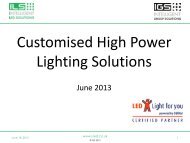 Customised High Power Lighting Solutions - LED Light for you