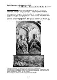 Erik Svensson Edman d.1662 och Christina Johansdotter Holm d.1687