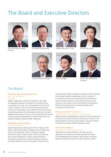 The Board and Executive Directors - Hong Kong International Airport