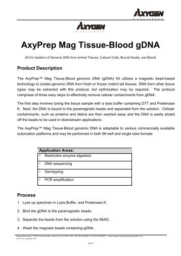 AxyPrep Mag Tissue-Blood gDNA