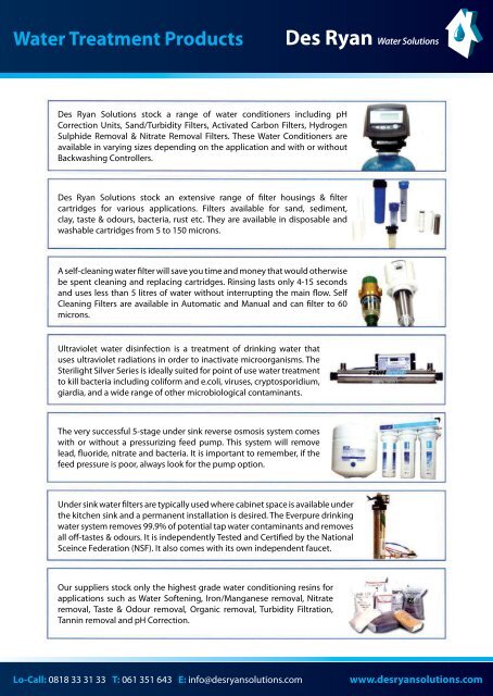 Water Treatment Products - Colorfil