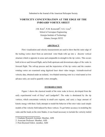 vorticity concentration at the edge of the inboard vortex sheet