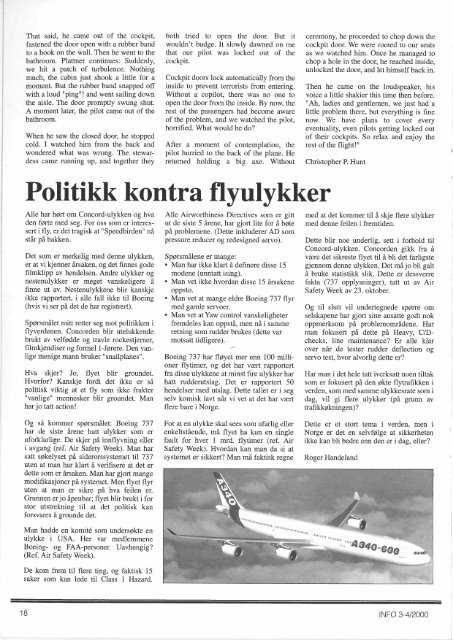 Nytt i fra NFO avd. SAS - Norsk Flytekniker Organisasjon