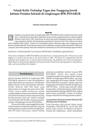 Hal. 75-81Telaah Kritis.pdf - BPK Penabur