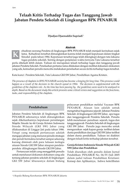 Hal. 75-81Telaah Kritis.pdf - BPK Penabur