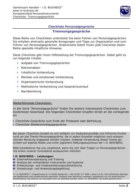 TrennungsgesprÃ¤ch - I.O. Business