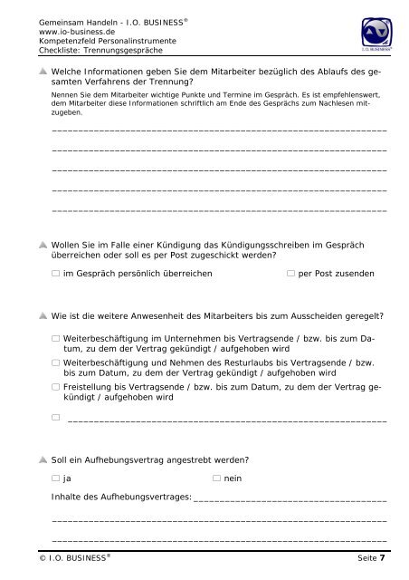 TrennungsgesprÃ¤ch - I.O. Business