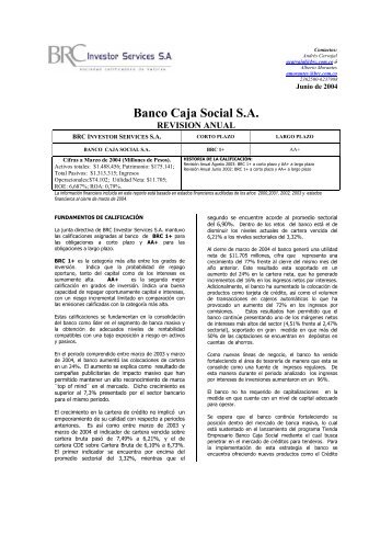 Banco Caja Social S.A.