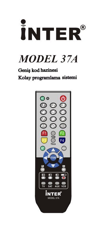 MODEL 37A - Ä°nter akÄ±llÄ± Kumanda