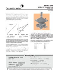 variable ratio air/gas ratio regulators specifications - Federal ...