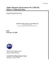 Alpha Magnetic Spectrometer-02 (AMS-02) Master Verification Plan