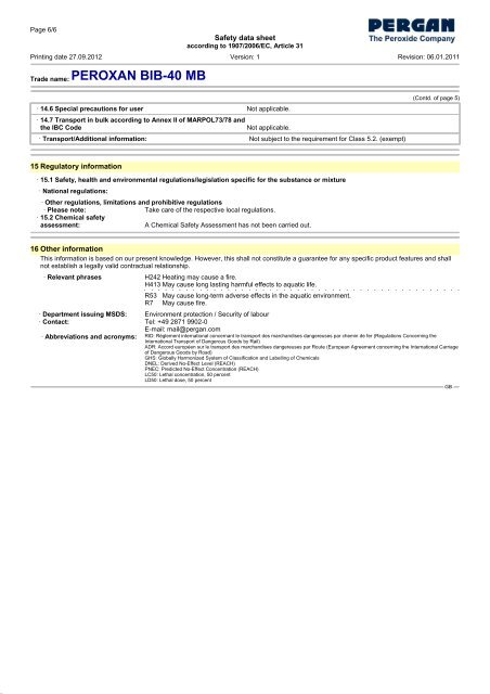 PEROXAN BIB-40 MB - Pergan GmbH