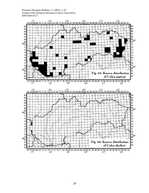 1 Mosquitoes (Diptera, Culicidae) of Slovakia II - European Mosquito ...