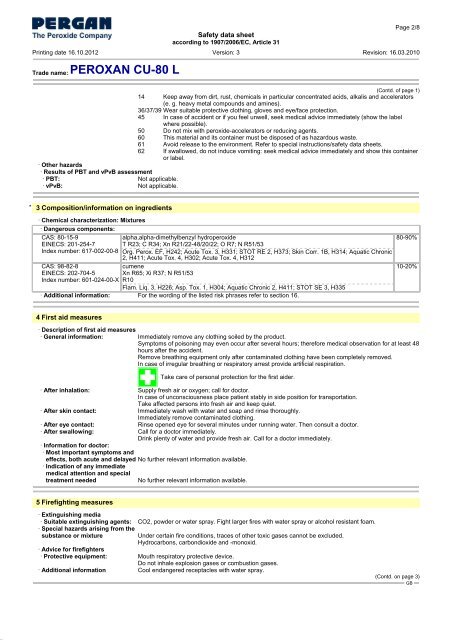 PEROXAN CU-80 L - Pergan GmbH