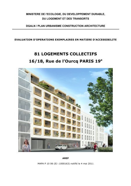 81 LOGEMENTS COLLECTIFS 16/18, Rue de l'Ourcq ... - Urbamet