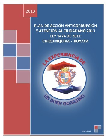 PLAN DE ACCIÃN ANTICORRUPCIÃN Y ... - ChiquinquirÃ¡