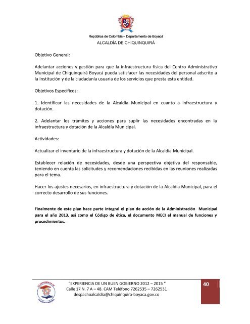 PLAN DE ACCIÃN ANTICORRUPCIÃN Y ... - ChiquinquirÃ¡