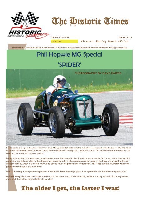 The Historic Times - Historic Racing South Africa