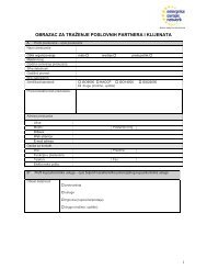 3. Obrazac za traÅ¾enje poslovnih partnera