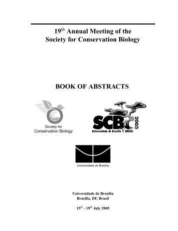 Abstracts available here - Society for Conservation Biology