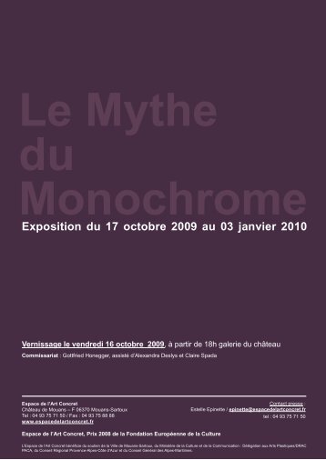 Le Mythe du Monochrome - L'espace de l'art concret