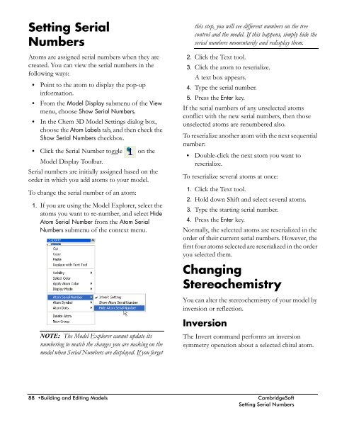 Chem3D Users Manual - CambridgeSoft