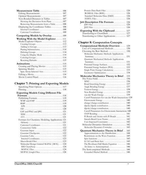 Chem3D Users Manual - CambridgeSoft