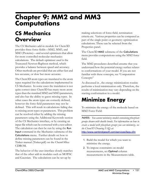 Chem3D Users Manual - CambridgeSoft