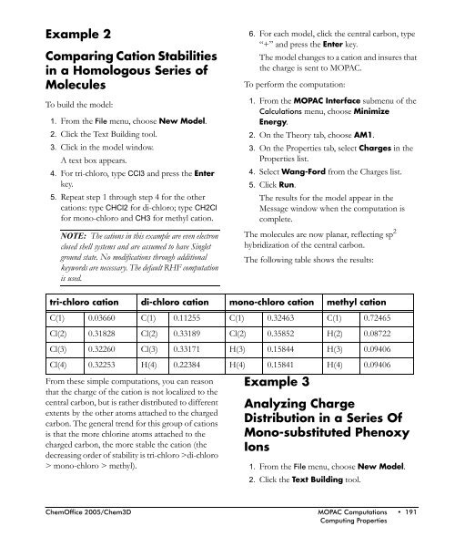 Chem3D Users Manual - CambridgeSoft