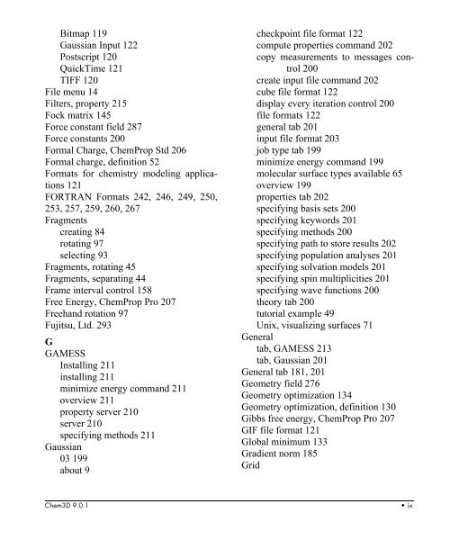 Chem3D Users Manual - CambridgeSoft