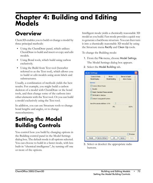 Chem3D Users Manual - CambridgeSoft