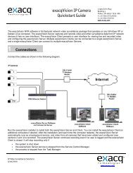 exacqVision IP Camera Quickstart Guide - Exacq Technologies