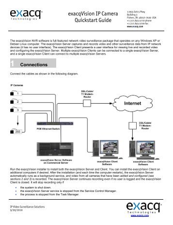 exacqVision IP Camera Quickstart Guide - Exacq Technologies