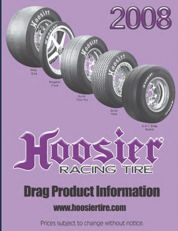 Drag tire price sheet - Official dealer of Hoosier drag tires