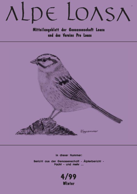 Mitteilungsblatt der Genossenschaft Loasa und des V und des ...