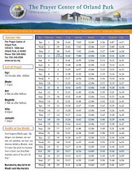 february 2011 program guide - The Prayer Center of Orland Park