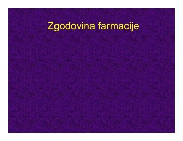 Zgodovina farmacije