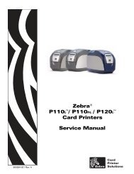 Service Manual Zebra® P110i™/ P110m / P120i Card Printers