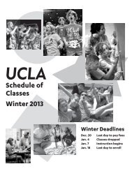 UCLA Schedule of Classes Winter 2013 - Registrar - UCLA