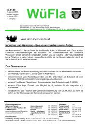 Aus dem Gemeinderat - Gemeinde WÃ¼nnewil-Flamatt