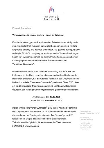 Download (PDF) - Artemed - Bad Oeynhausen