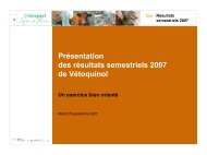 Présentation des résultats semestriels 2007 de Vétoquinol