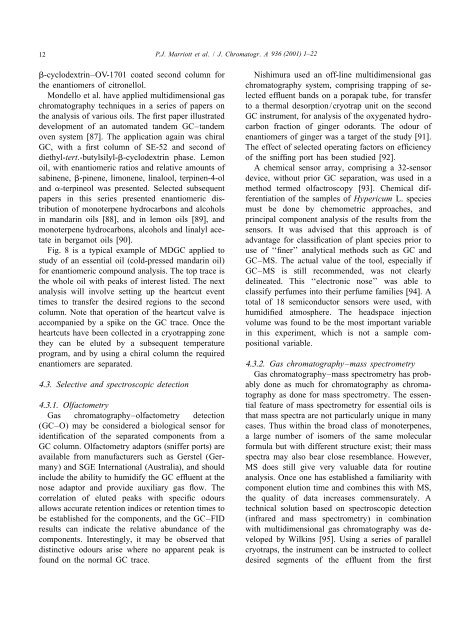 Gas chromatographic technologies for the analysis of essential oils